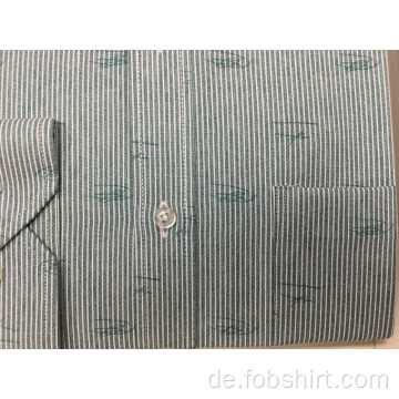 Garngefärbtes Langarm-Business-Shirt